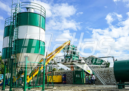 45 M3/hr. Mobile Concrete Plant Helping Construction Company